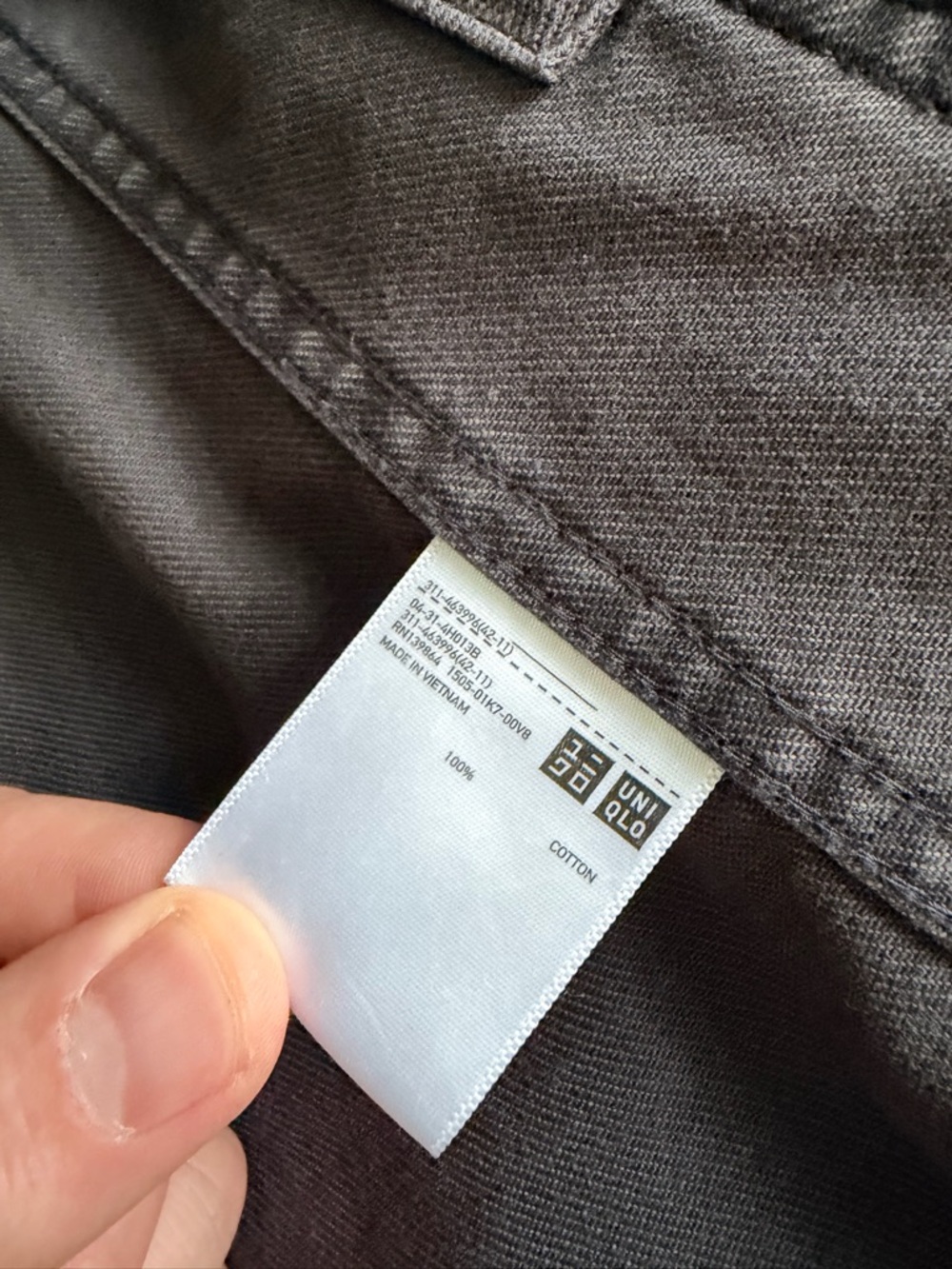 Uniqlo Dark Charcoal Rugged Shirt Jacket, Medium, 100% cotton - Picture 5 of 6